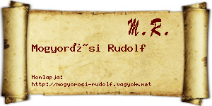 Mogyorósi Rudolf névjegykártya