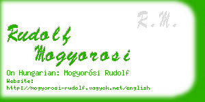rudolf mogyorosi business card